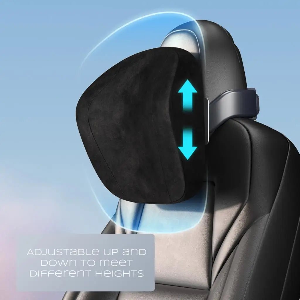 For 2024 Tesla New Model 3 Highland Headrest Multifunctional Car Neck Pillow PVC Feather and Suede Support Accessories - Teswing