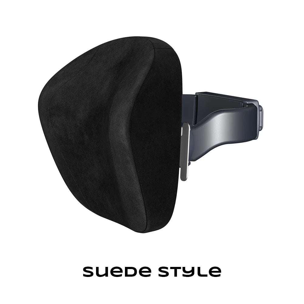 For 2024 Tesla New Model 3 Highland Headrest Multifunctional Car Neck Pillow PVC Feather and Suede Support Accessories - Teswing