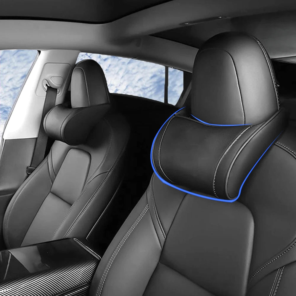 For Tesla Model 3 Y X S Neck Pillow Headrest Pillow Automobile Seat Neck Rest Auto Seat Head Support Pillow Model Y Accessories - Teswing