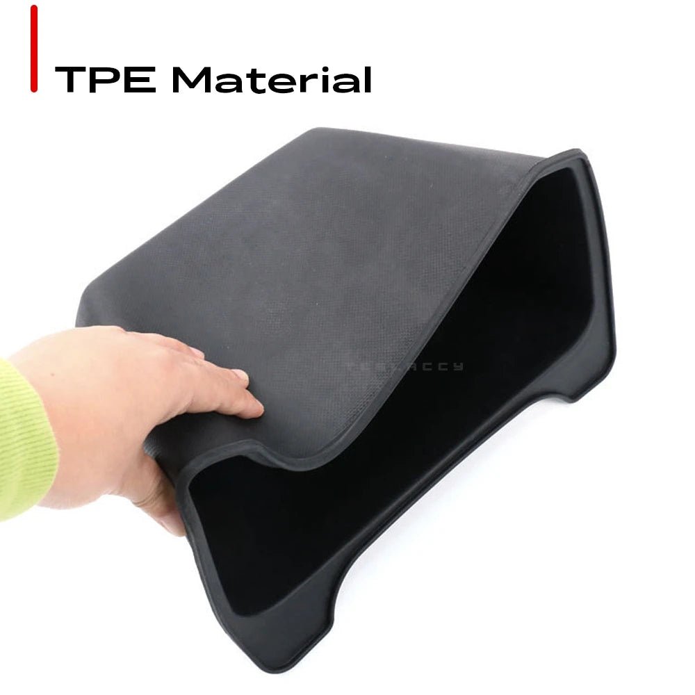 For Tesla Model Y Rear Storage Box Trash Can TPE Waterproof Under the Car Seat Soft Silica Gel Decoration Interior Accessories - Teswing
