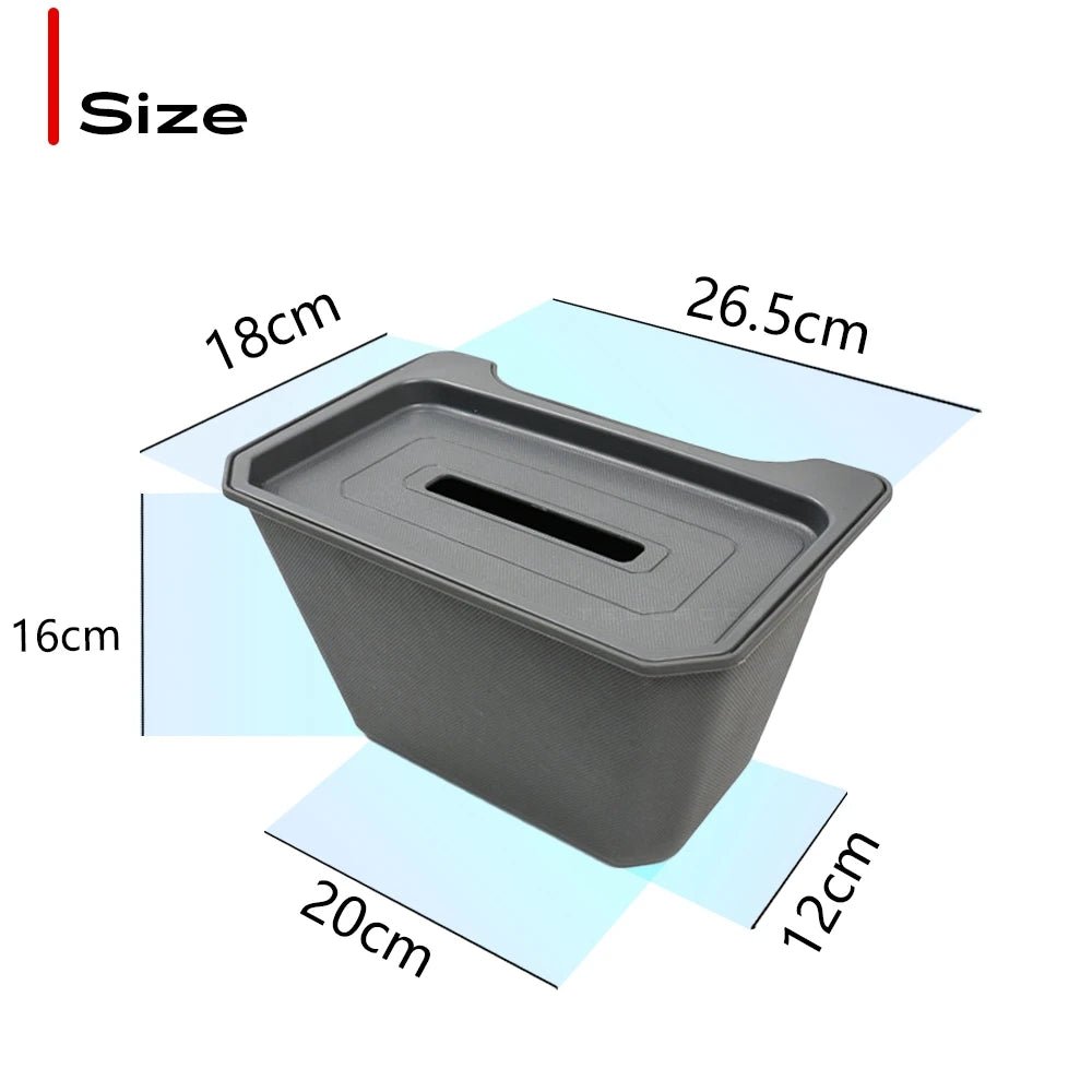 For Tesla Model Y Rear Storage Box Trash Can TPE Waterproof Under the Car Seat Soft Silica Gel Decoration Interior Accessories - Teswing