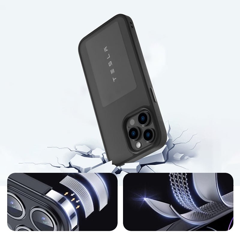IPhone case with magnetic compartment For Tesla Model 3/Y - Teswing