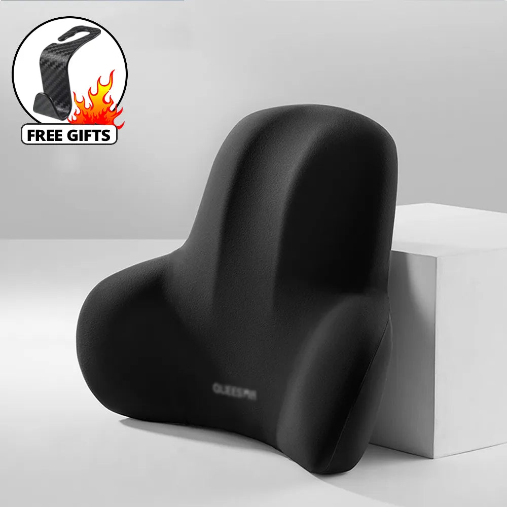 Memory Foam Car Neck Pillow Protective Lumbar Back Support Breathable Car Headrest Cushion Relieve Stress Car Seat Pillow - Teswing