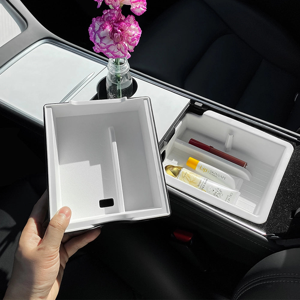 Tesla White Moonlight storage box for Model 3/Y